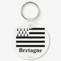 Brittany Flag with Name in French keychains by Vexillophile Brittany Flag with Name in French keychains