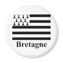 Brittany Flag with Name in French magnets