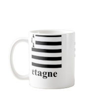 Brittany Flag with Name in French mugs