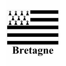 Brittany Flag with Name in French t-shirts by Vexillophile Brittany Flag with Name in French t-shirts