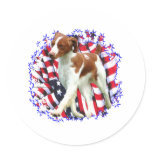 Brittany Patriot Round Sticker