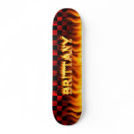 Brittany skateboard fire and flames design.