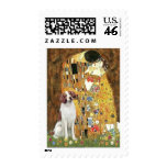 Brittany Spaniel 3 - The Kiss postage