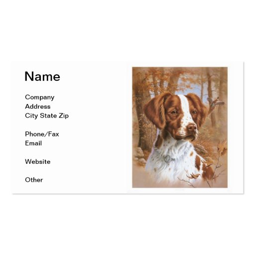 Brittany Spaniel Business Cards