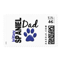 Brittany Spaniel Dad 2 Postage Stamp
