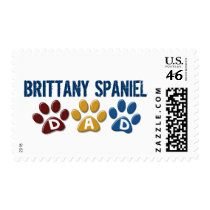 BRITTANY SPANIEL DAD Paw Print 1 Stamps