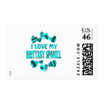 BRITTANY SPANIEL Love Postage Stamps