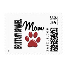 Brittany Spaniel Mom 2 Postage Stamps