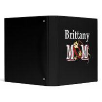 Brittany Spaniel Mom Vinyl Binders
