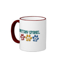 BRITTANY SPANIEL MOM Paw Print 1 mugs by poochloverstuff BRITTANY SPANIEL MOM Paw Print 1 mugs