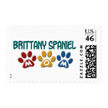 BRITTANY SPANIEL MOM Paw Print 1 Postage