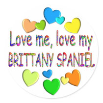 BRITTANY SPANIEL stickers by TLArnold4 BRITTANY SPANIEL stickers