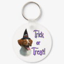 Brittany Spaniel Trick keychains