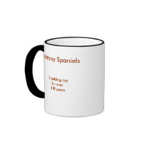 Brittany Spaniels, Shedding Joy... mugs by Oldgrowth Brittany Spaniels, Shedding Joy... mugs