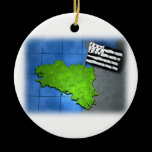 Brittany with its own flag ornaments
