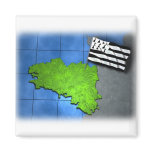 Brittany with its own flag refrigerator magnet