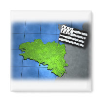 Brittany with its own flag refrigerator magnet