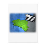 Brittany with its own flag postcards
