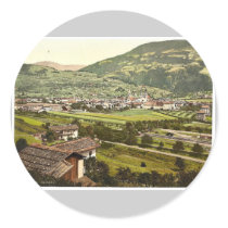 Brixen, II, Tyrol, Austro-Hungary rare Photochrom Round Sticker