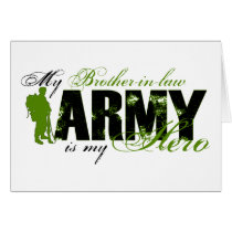 Bro-in-law Hero 3 - ARMY Greeting Cards