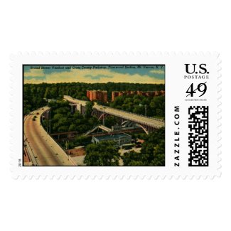 Broad St. Viaduct, Mt. Vernon NY Vintage Briefmarken