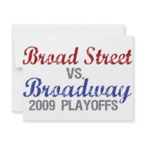Broad St vs. Broadway Personalized Invite