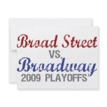 Broad St vs. Broadway Personalized Invite