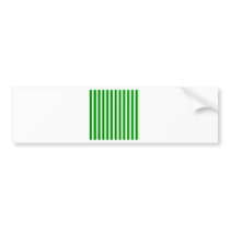 Broad Stripes - Green 1 - Offwhitegreen and Green Bumper Stickers