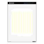 Broad Stripes - White and Light Yellow Skin For iPad 3