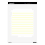 Broad Stripes - White and Light Yellow iPad 2 Skins