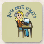 Broadcaster (Blonde) Beverage Coasters