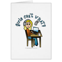 Broadcaster (Blonde) Greeting Card