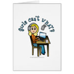 Broadcaster (Blonde) Greeting Card
