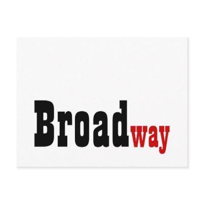 Broadway Autograph Card Postcard by Quill_And_Me