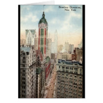 Broadway Downtown NYC Vintage 1913 Greeting Card