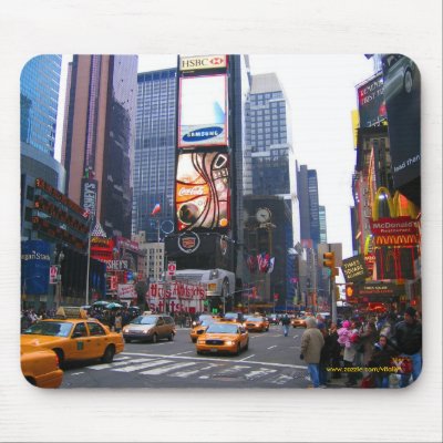 Broadway, Manhattan, NY Mousepad by vitaliy