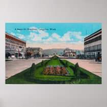 Broadway SceneLongview, WA Poster