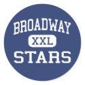 Broadway - Stars - High - San Jose California stickers