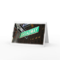 Broadway Street Sign Greeting Card