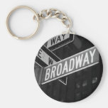 Broadway Street Sign Keychains