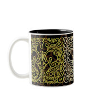Brocade Block Mug by litabug Brocade Block Mug