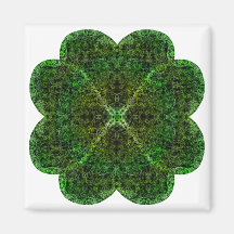 Brocade Shamrock Refrigerator Magnet
