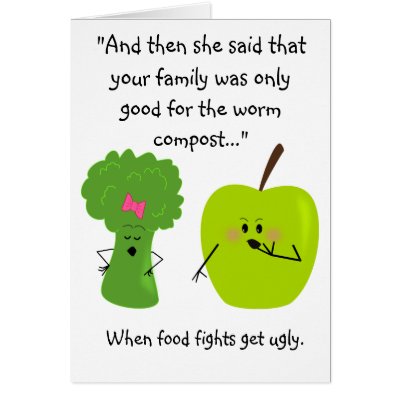 funny earth day cartoons. Broccoli and Apple Funny Earth