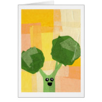 Broccoli greeting card cards