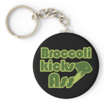 Broccoli Kick Ass Funny Vegan Keychains