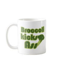 Broccoli Kick Ass Funny Vegan Mugs