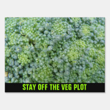 Broccoli Macro Custom veg Plot Sign