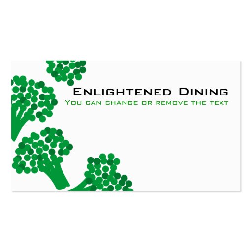 broccoli vegetable healthy dining gardening bus... business card (front side)