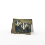 Brockwatch badger greetings card
