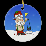 Broke Ass Santa ornaments
